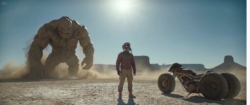 Scale error — the mud figure appearing too small relative to the Rider